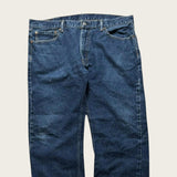 Levi's 505 Jeans Regular Straight Leg Navy Men's Blue Denim 38x27