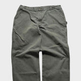Carhartt Green Carpenter Pants Baggy Straight Wide Leg Men's Khaki Trousers 42x29