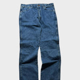 Wrangler Baggy Jeans Straight Wide Leg Relaxed Fit Men's Blue and Navy 36x38