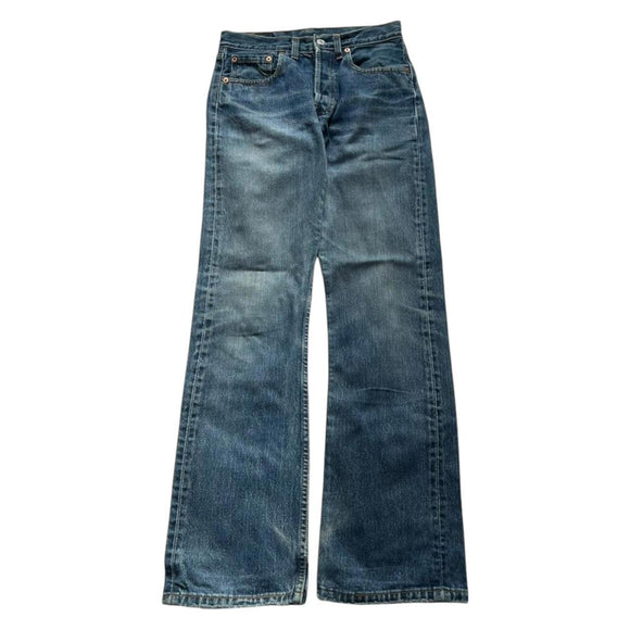 Vintage 90s Levi's Jeans Men's Blue 555 Bootcut Wide Leg Flared Fit Denim 26x30