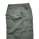 Carhartt Green Carpenter Jeans Pants Trousers Baggy Wide Leg Men's 38x27