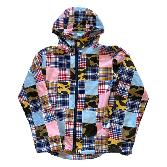 Bape Camo Patchwork Full Zip Jacket - Fits Men's Medium