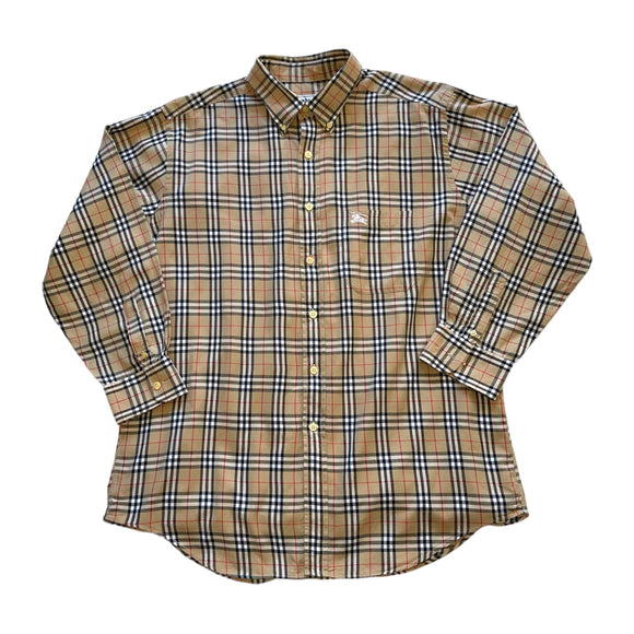 Vintage Burberry Novacheck Long Sleeve Shirt - Men's Large