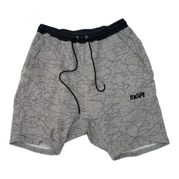 BAPE Grey Camo Shorts - Men's Medium