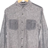 Vintage Guess Long Sleeve Grey Shirt - Small