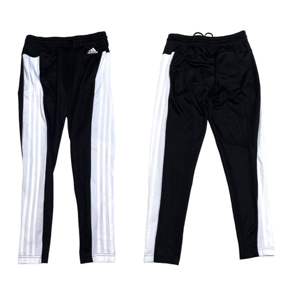 Adidas 3 Stripes Black Spell Out Sweatpants - Men's Small