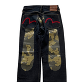 Vintage Evisu Daicock Camo Baggy Jeans - Men's Size 30