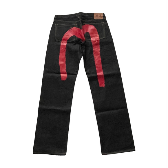 Vintage Deadstock Evisu Daicock Red Denim Jeans - Men's Size 36