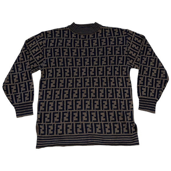 Vintage 90s Fendi Zucca Sweater - Men's Small