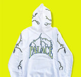 Palace Lightning Speed Hoodie In White - Medium