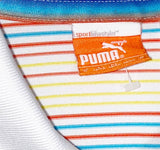 Puma Small Logo Striped Polo Shirt - Medium