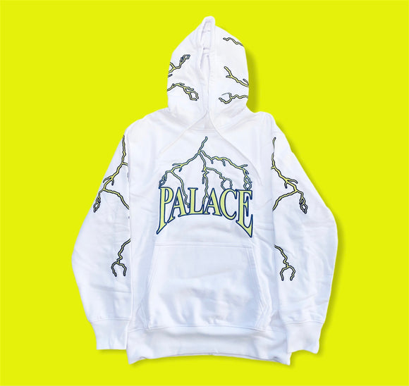 Palace Lightning Speed Hoodie In White - Medium