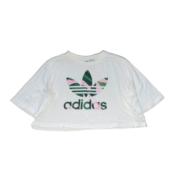 Adidas Originals Spell Out Cropped T-shirt - Women's XS