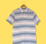 Puma Small Logo Striped Polo Shirt - Medium