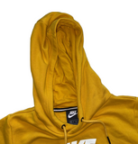 Vintage Nike Spell out Yellow Cropped Hoodie - Women's XS