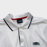 Vintage Y2K Umbro White Polo Shirt - Men's Large