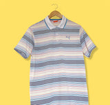 Puma Small Logo Striped Polo Shirt - Medium